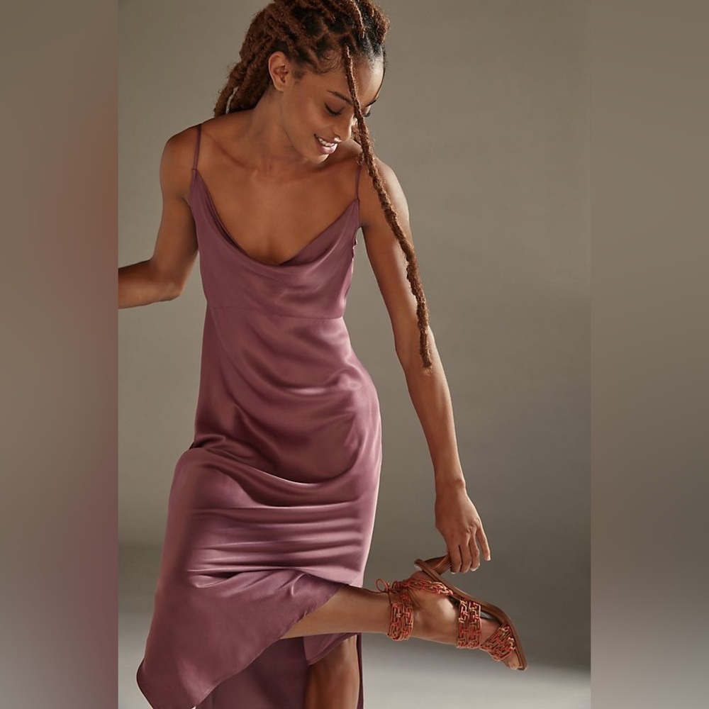 Elegant Mauve Slip Dress